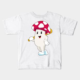 Mushroom Baseball Baseball bat Kids T-Shirt